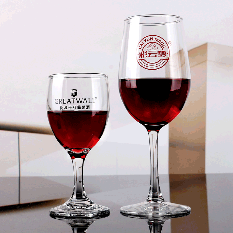 공장 도매 크리스탈 유리 와인 유리 350ml 일반적인 컵 유형 잔 와인 잔