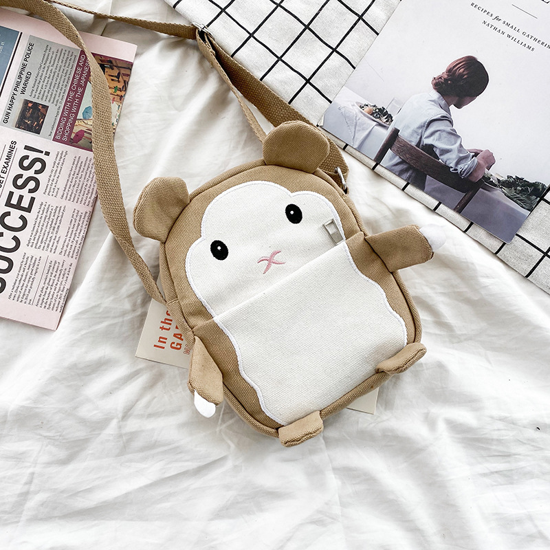 Small Canvas Square Zipper Crossbody Bag display picture 1