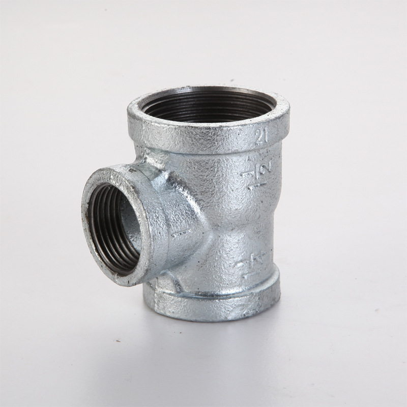 镀锌玛钢侧大三通 内丝变径消防水管接头异径三通 DN32*DN25*DN25-阿里巴巴