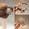 Brand retro crab pin, bangs, hairgrip, hair accessory, 2021 collection, Korean style, flowered, simple and elegant design, wholesale