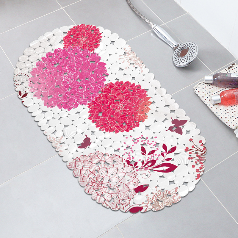 Nordic color sólido baño bañera Mat impresión antideslizante alfombra de baño antideslizante estera de ducha de PVC alfombra de baño taza de succión estera