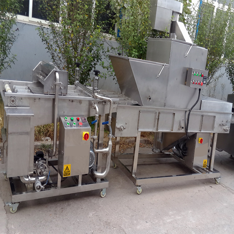 天妇罗用浓浆打浆机 食品裹浆打浆设备 面粉打浆裹糊裹糠油炸线