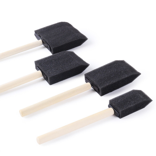 Children's early education graffiti painting sponge brush EVA long-handled wooden pole painting brush DIY painting graffiti art sponge painting brush