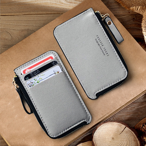 Korean style new zipper wallet creative coin purse men's short wallet business card bag thin wallet cross-border new product