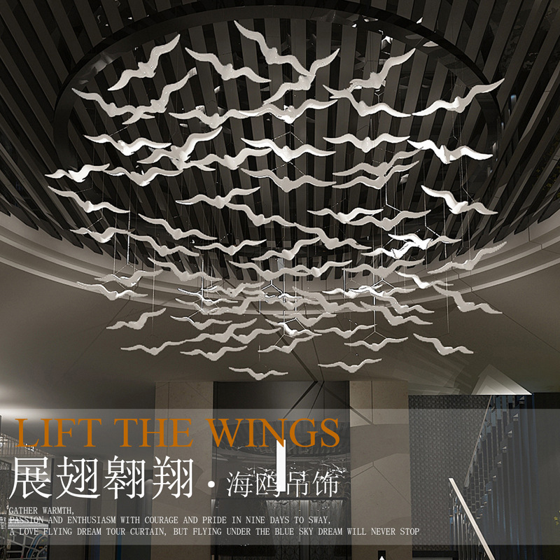 批发创意壁饰挂饰吊饰海鸥鸟商场餐厅酒店背景墙装饰品陶瓷工艺品|ru