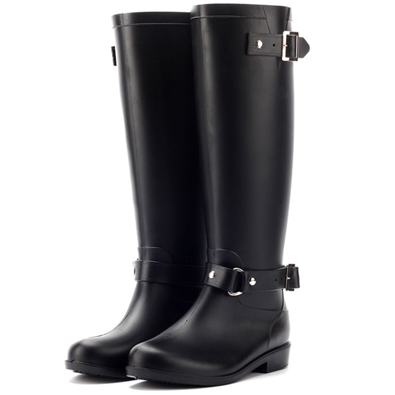 Botas de lluvia altas para mujer - Impermeables y antideslizantes - Con cremallera y estilo coreano - Para adulto - Venta al por mayor image 6