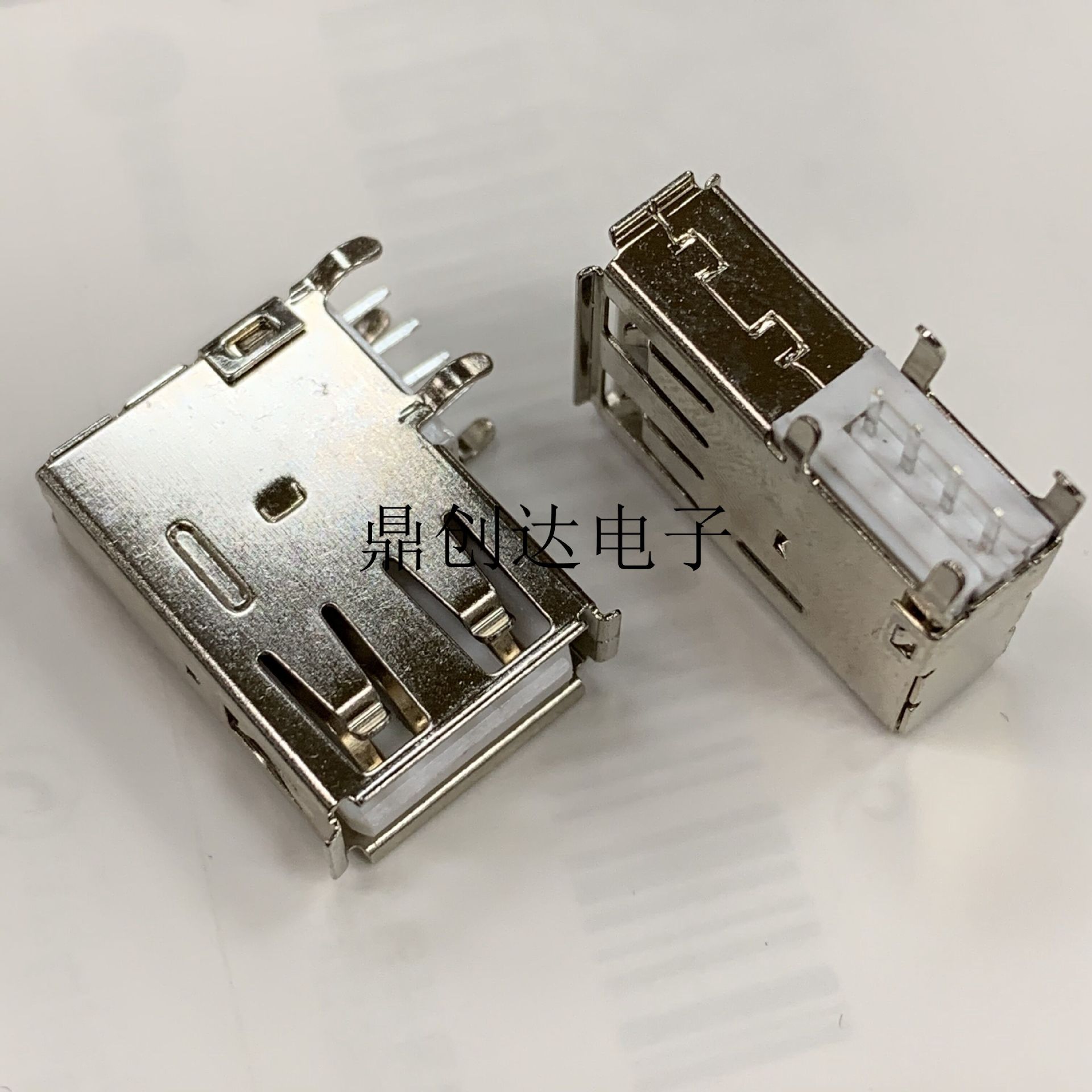 USB-A母头插座 90度 A母侧插长体 立式USB母座 长体 侧插卷口平口-阿里巴巴