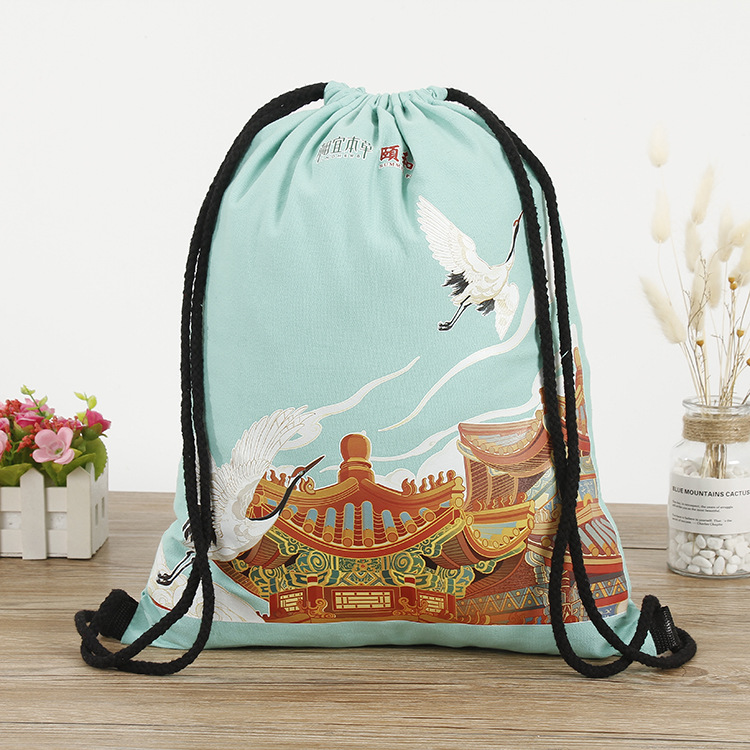 厂家直销环保手提帆布袋定 做礼品购物布袋定 制时尚束口袋可logo