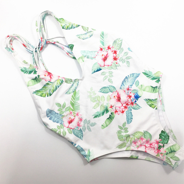 New Sexy Printed Swimwear Tight-fitting High-waist Joint Bikini 