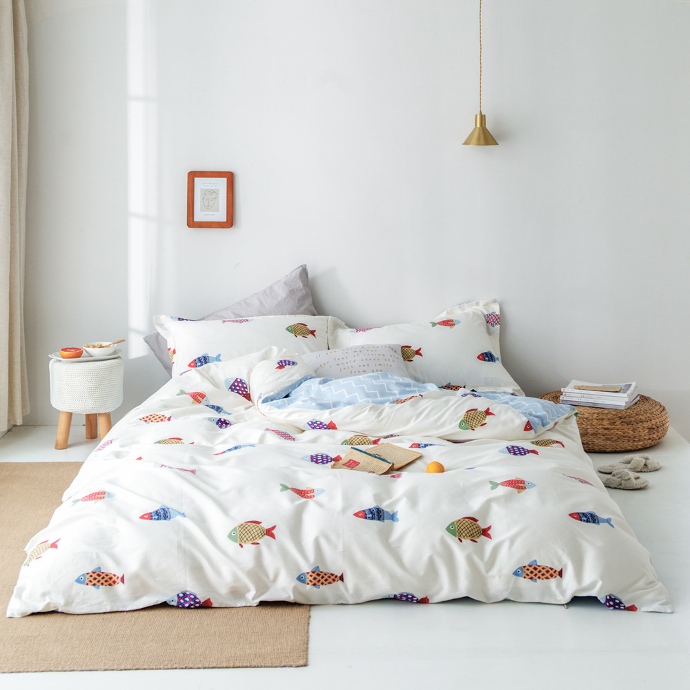 跨境家纺三件套外贸热销亚马逊爆款duvet cover床上用品纯棉套件