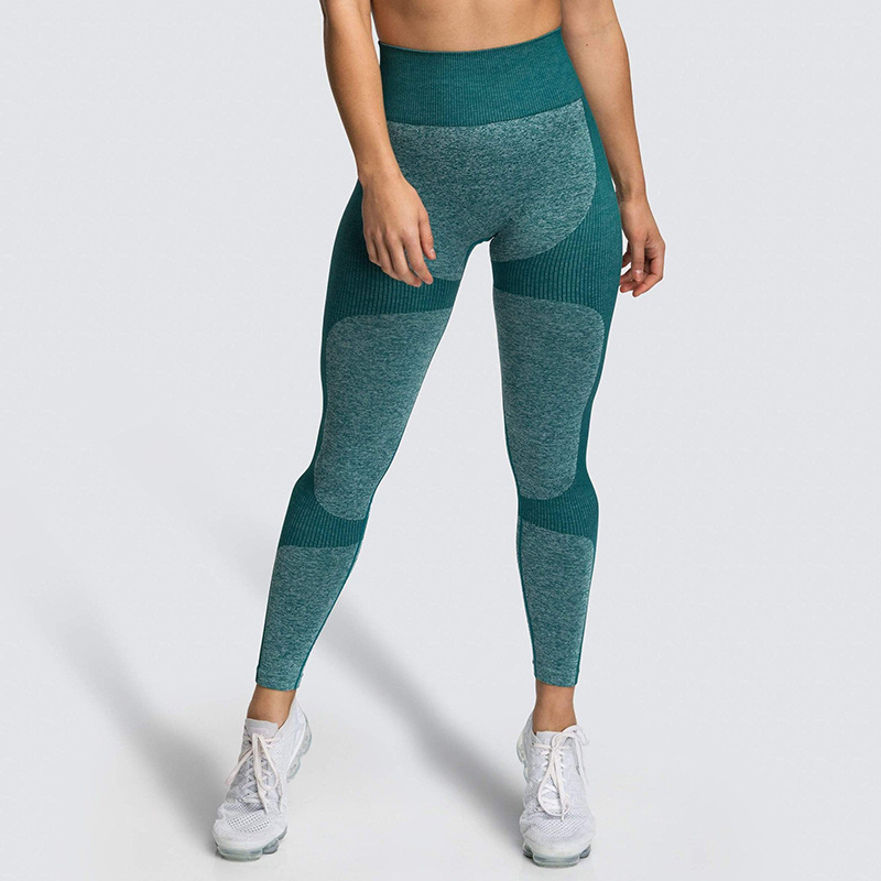 Pantalones de yoga de punto sin costuras que absorben la humedad NSNS10712
