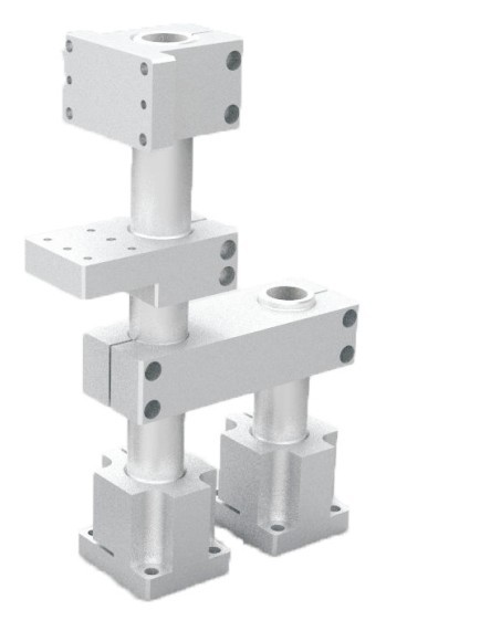 SK光轴立式底座侧面安装底座 安装用底座双孔平行夹块底座用支架