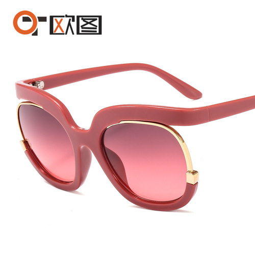 2020 new style personalized sunglasses 9051 large frame round European and American fashion sunglasses for men and women cross-border hot sale