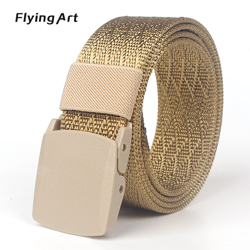 POM Quick drying Smooth buckle Belts nylon customized LOGO thickening Security check tactics belt wholesale