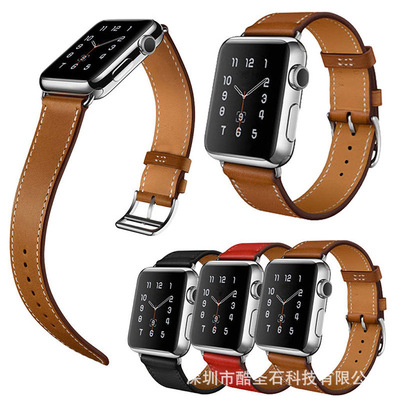 厂家直销适用于苹果手表真皮表带 经典款Apple Watch表带4代通用|ru