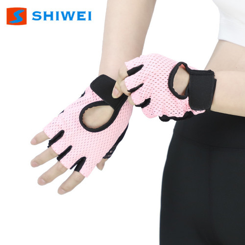 Wear-resistant non-slip fitness gloves silicone non-slip breathable colorful half-finger gloves weightlifting sports cycling gloves