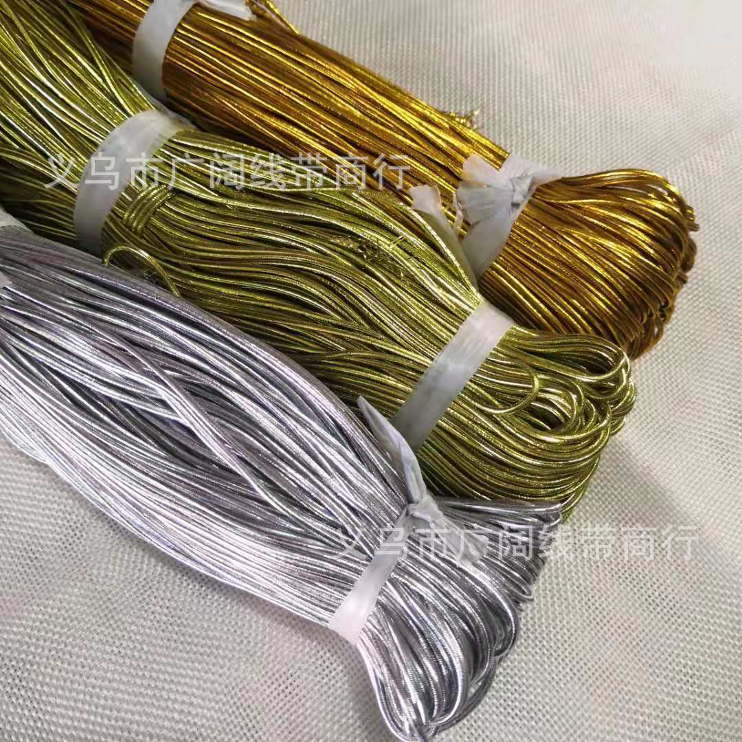 Golden silver elastic wig