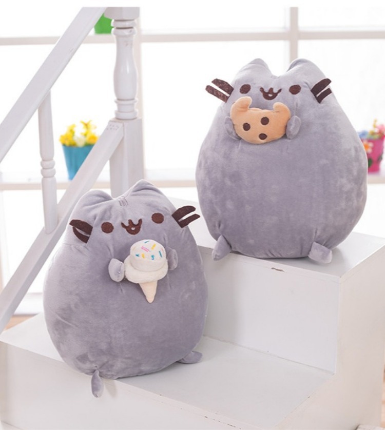 Venta al por mayor de dibujos animados creativo grasa Chihuahua muñeca peluche juguete ragdoll lindo galleta gato almohada
