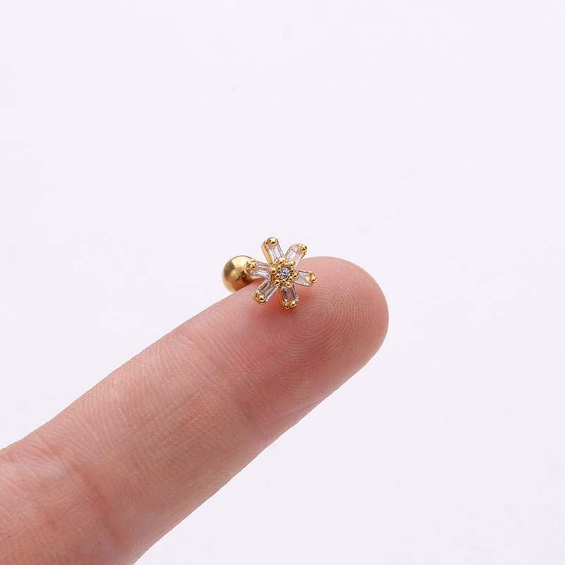 Ear Cartilage Rings & Studs Lady Flower Copper display picture 14