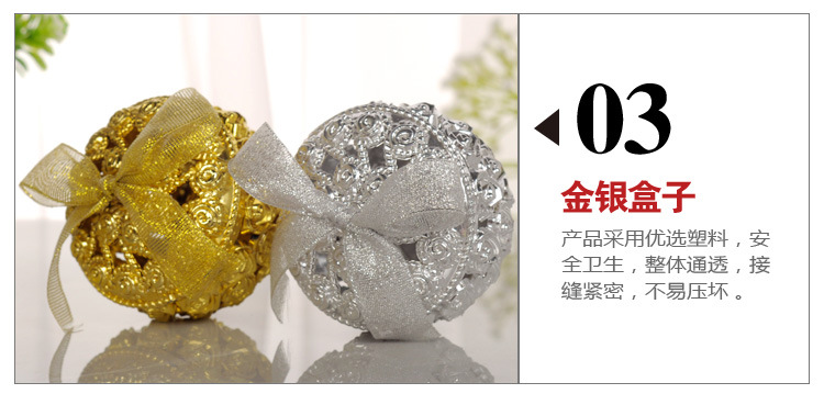 Factory direct supply of hollowed-out gold-plated candy boxes, aromatherapy boxes, jewelry storage boxes, wedding candy boxes, wedding supplies wholesale detail image 16