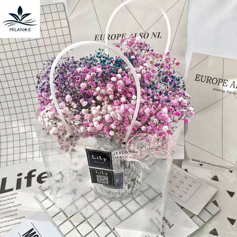 Ramo de flores bolso trapezoidal transparente cuadrado Bolso de Plástico caja de regalo ramo bolsa de regalo bolsa de ramo