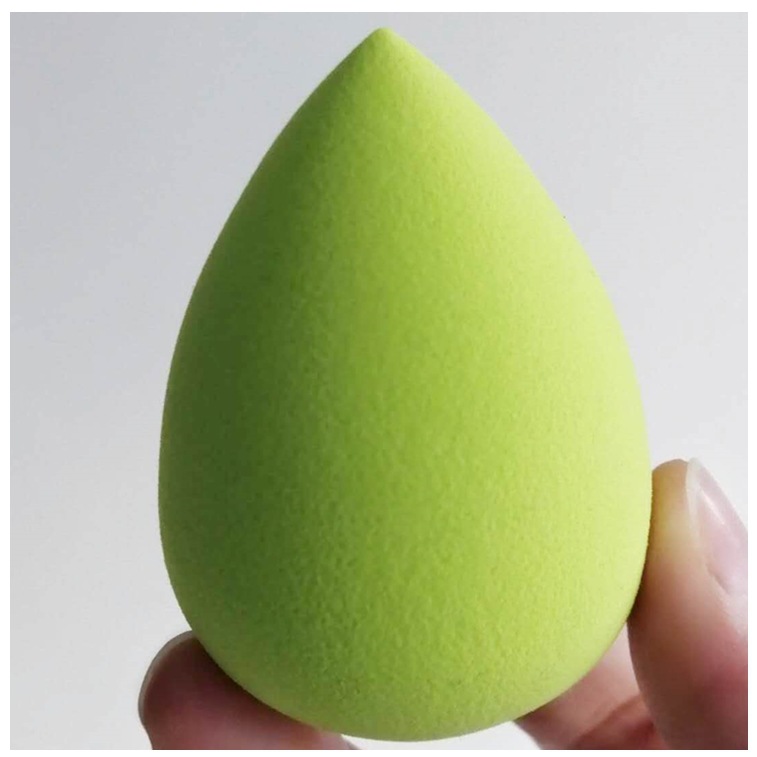 跨境专供化妆海绵美妆蛋 水滴斜切彩色立体粉扑植绒亲水性美妆蛋|ms