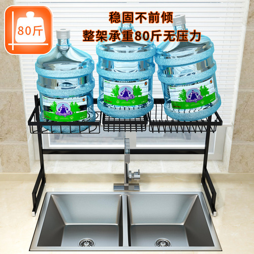 Stainless steel kitchen rack sink sink bowl plate rack drain dish rack knife, fork and chopstick storage