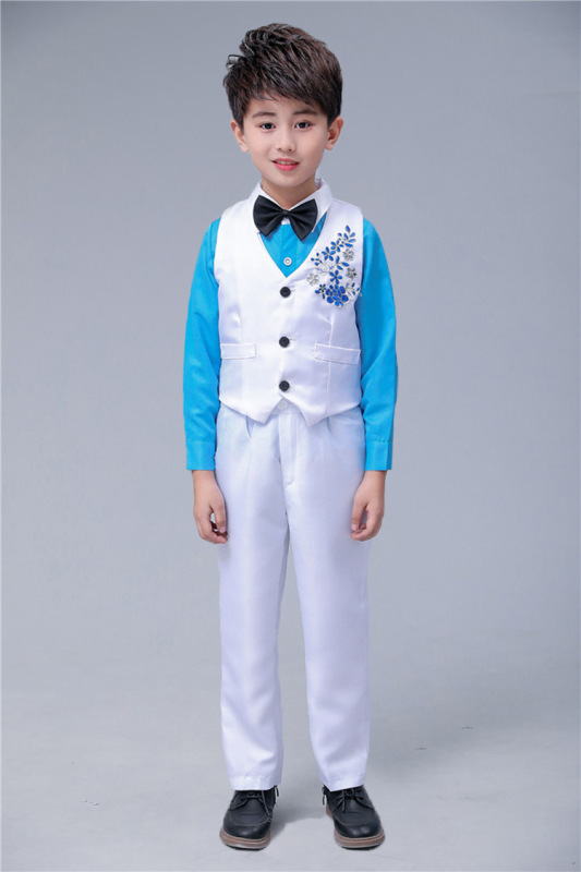 Boy kids Kindergarten singers host stage performance outfits boys choir