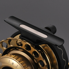 Komaru Long One-Click Slow-Descent Bobber Fishing Reel Full Metal with Magnetic Bobber Reel Ice Fishing Reel Micro Lead Reel with Backlash Release