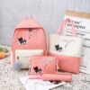 Backpack, set, capacious small bag, Korean style, for students