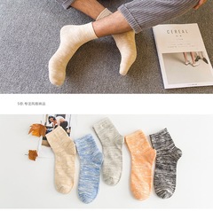 New Autumn/Winter Calf Socks Retro Men's Socks Knee-High Socks Polyester Cotton Breathable Sports Men's Socks Factory Wholesale