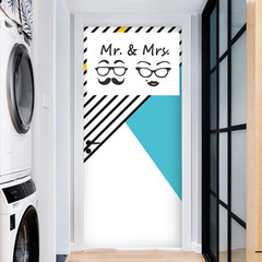 MR&MRS 復古眼鏡男女牆貼 廁所衛生間標誌 男女門貼創意牆貼 FX51