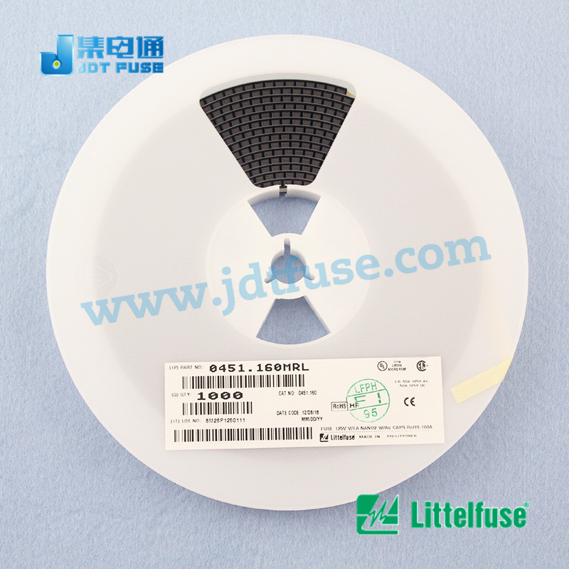 贴片保险丝0451.160MRL力特Littelfuse一次性保险丝160mA 125V