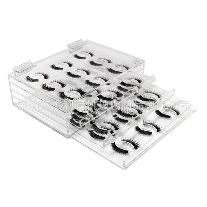 多层睫毛展示盒假睫毛延长支架36对多层亚克力嫁接睫毛展示收纳盒