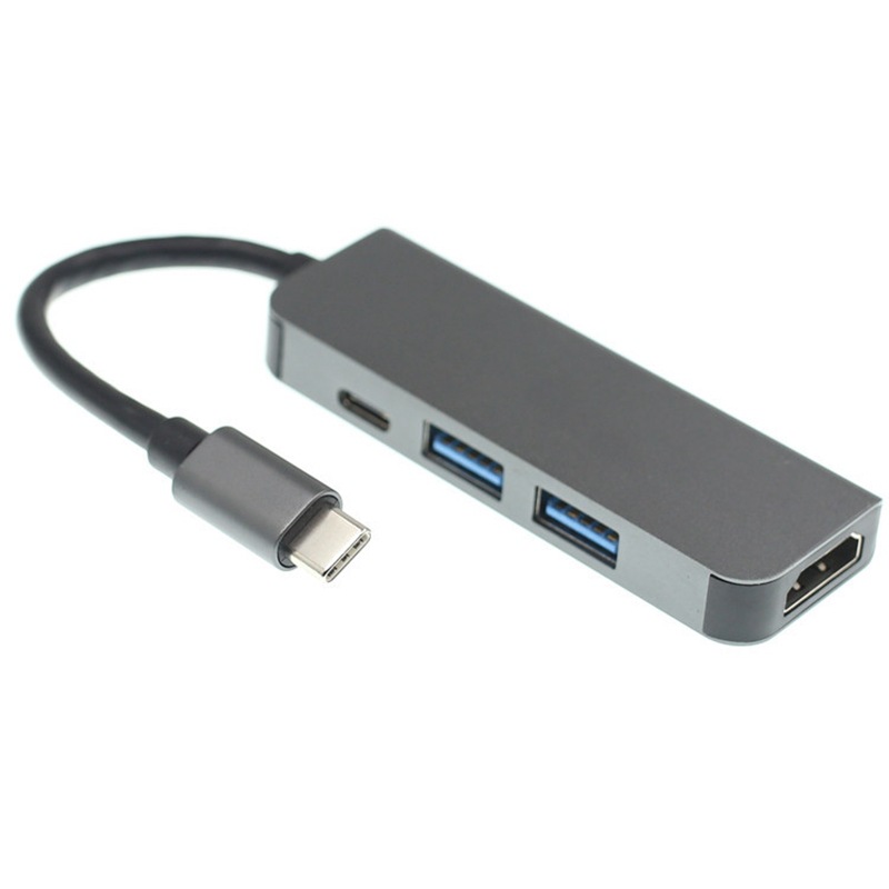 厂家直销type-c扩展坞转HDMI+2*USB3.0+PD快充四合一集线器拓展坞