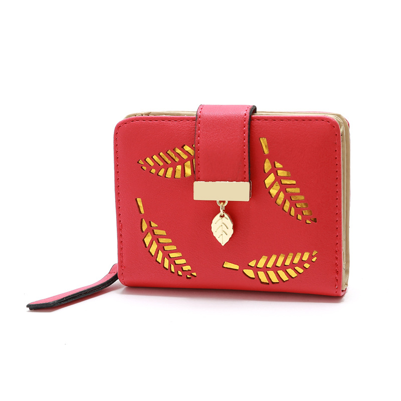 Cartera Coreana De Dos Hojas Con Flores Huecas display picture 12