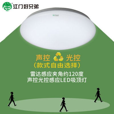 雷达人体感应声控灯厕所led楼道家用超亮吸顶灯走廊过道楼梯|ms
