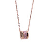 Golden necklace stainless steel, Korean style, six colors, pink gold
