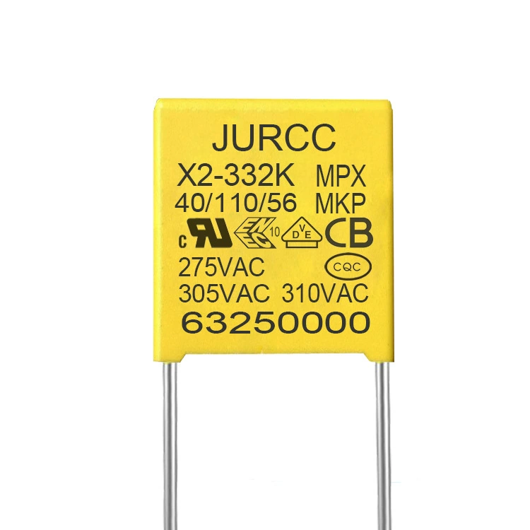 Защитный конденсатор X2 MKP 333K 310В 0.033µF 275В Шаг 15мм Jurcc помехоустойчивый