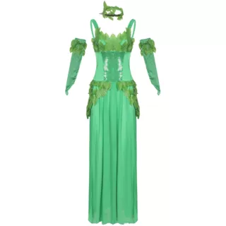 万圣节绿色森林连衣裙 cosplay 化妆舞会角色扮演树妖舞台装