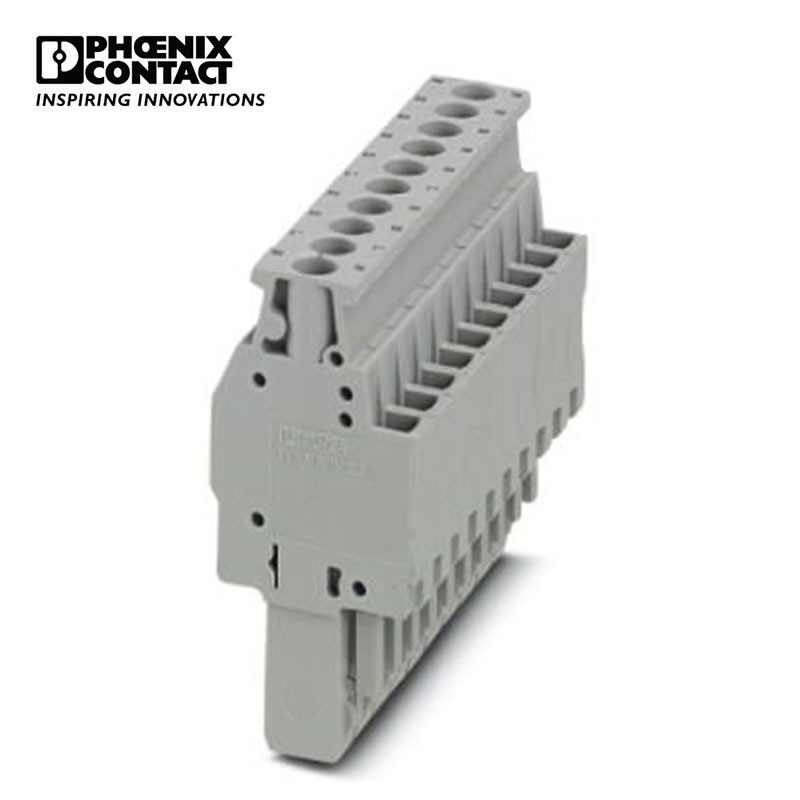 菲尼克斯接线端子针式插头10位灰色螺钉连接-UPBV 2,5/10-3045499
