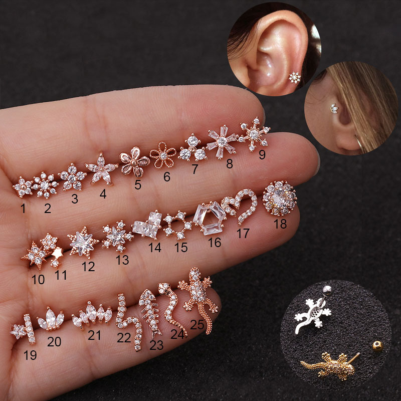 Hot Sale Rose Gold Earrings Stainless Steel Thin Rod Earrings display picture 26