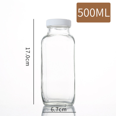 500ml 플라스틱 뚜껑 팔각형 병