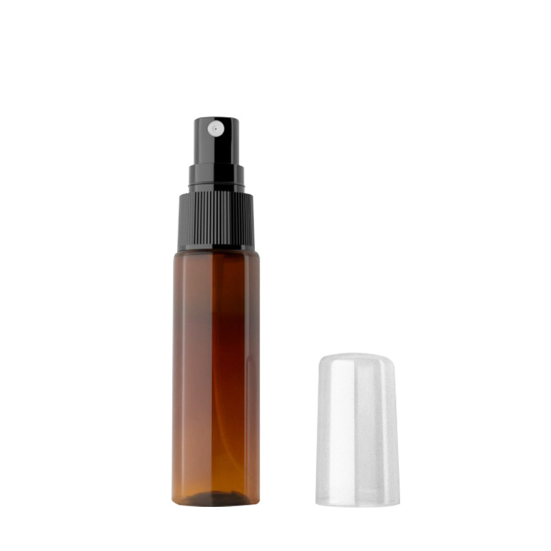 Langwei 30ml hombro plano cubierta completa botella de spray de plástico cosmético botella de PET botella de rocío puro sub-botella de spray