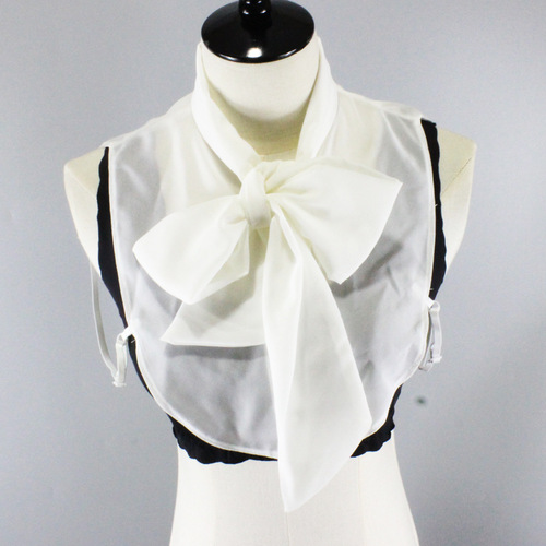 Fake collar Detachable Blouse Dickey Collar False Collar Chiffon white bow shirt fake collar multi functional collar