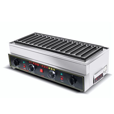 新款电热霍氏秘制烤肠机燃气烤肠机器热狗法式手工自制香肠机商用