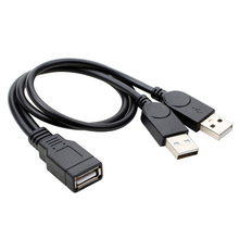 usb延长线公对母数据线加长线鼠标键盘 U盘usb母转2个USB公转接线