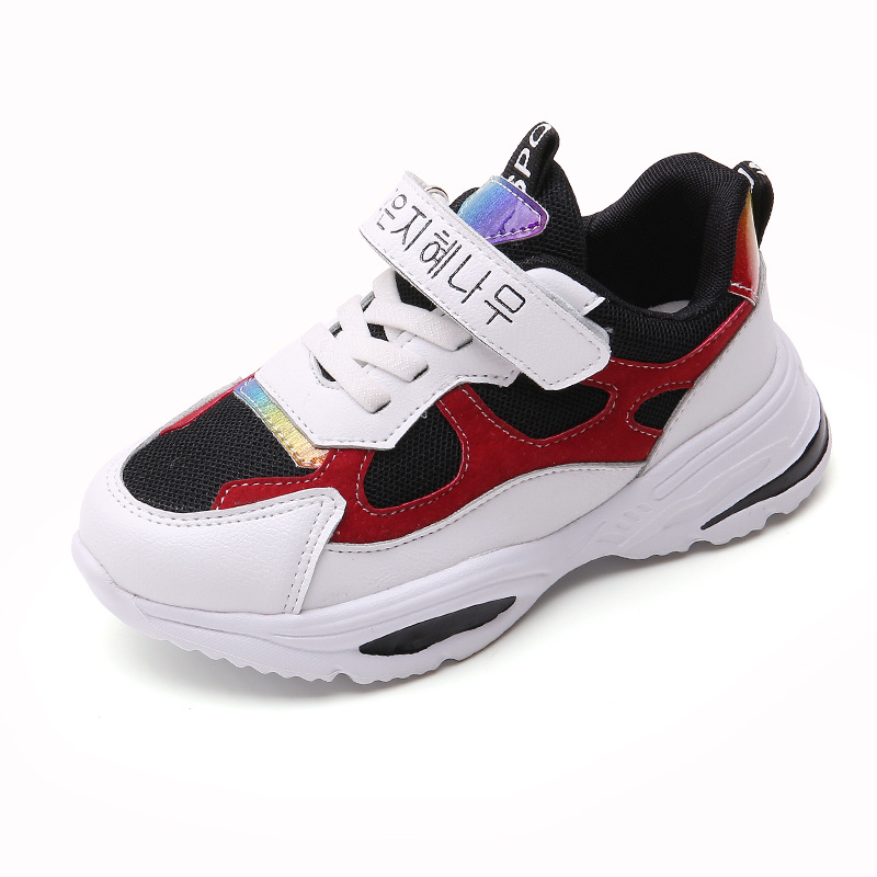 2019新款男女童鞋时尚百搭学生运动鞋休闲跑步波鞋单网布中大童鞋