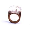 Wooden ring handmade, ethnic fashionable resin, ethnic style, city style