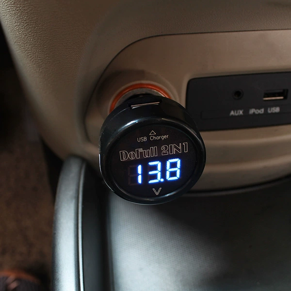 PV синий дисплей (авто USB + вольтметр)